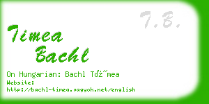 timea bachl business card